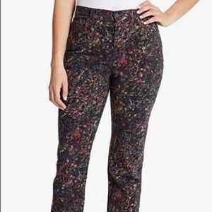 Gloria Vanderbilt Women's Straight Leg Jeans - Floral Print